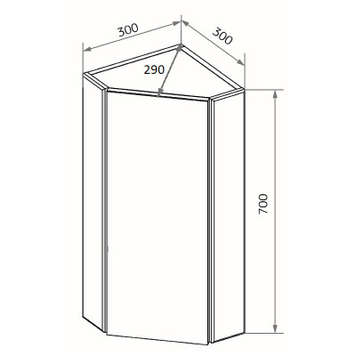 Зеркало-шкаф белое 42x70см 1Marka Ц0000005168