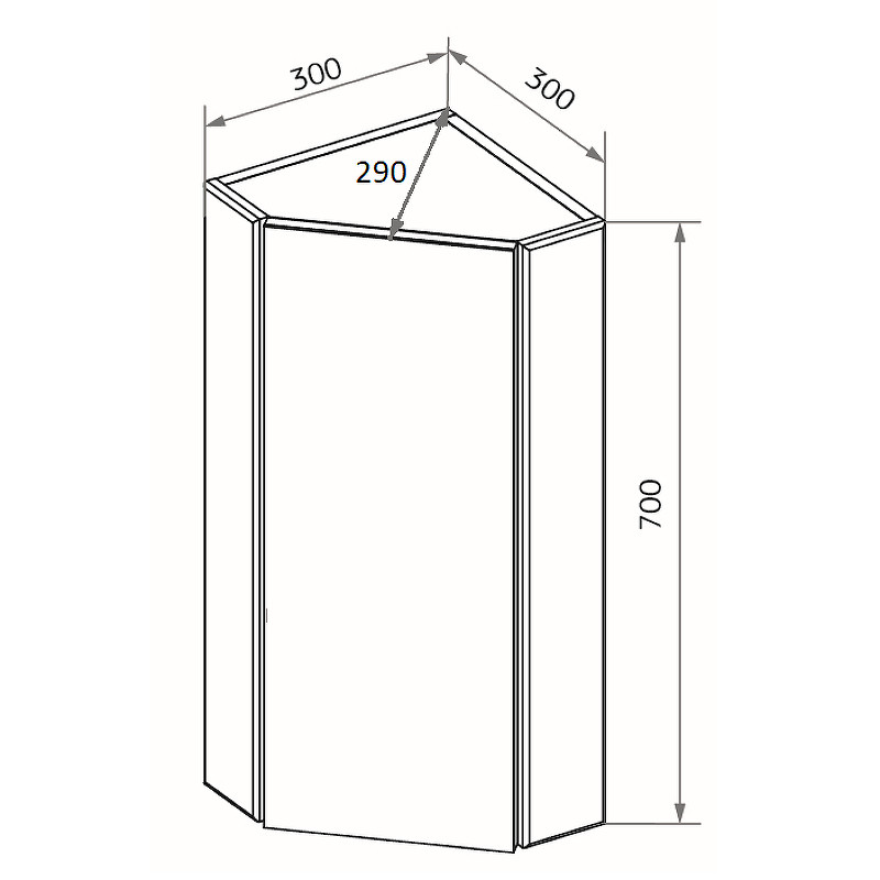 Зеркало-шкаф белое 42x70см 1Marka Ц0000005168
