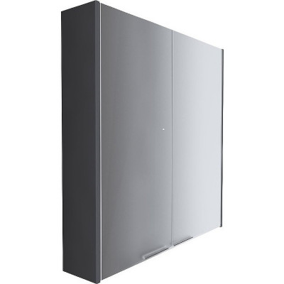 Зеркало-шкаф графит 60x80см 1Marka У92541