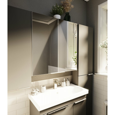 Зеркало-шкаф графит 60x80см 1Marka У92541