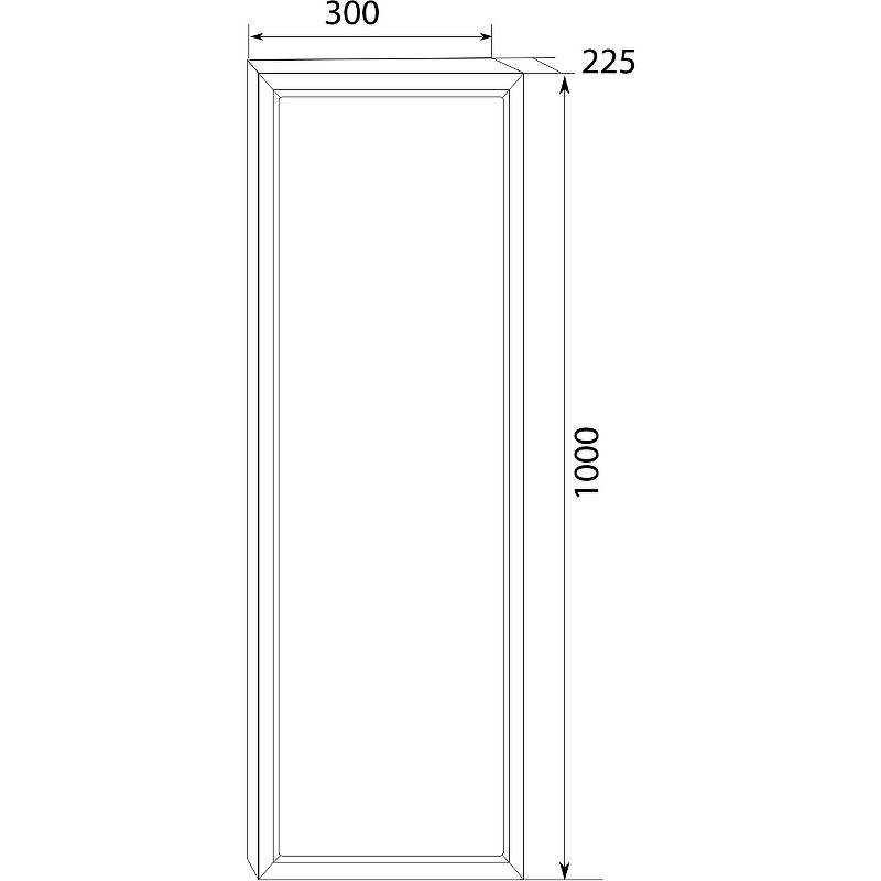 Шкаф-пенал подвесной белый 30x100см Marka One У83982