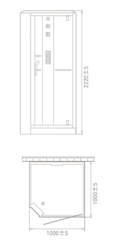 Душевая кабина 100х100см с паром, ORANS SR-89101LS BLACK