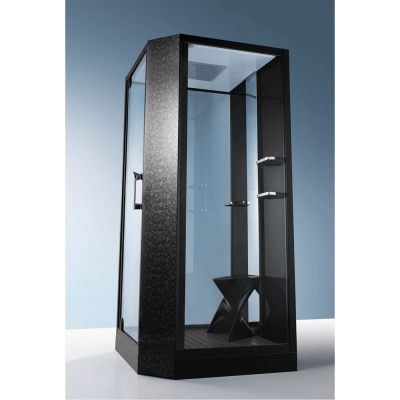 Душевая кабина 100х100см с паром, ORANS SR-89101LS BLACK