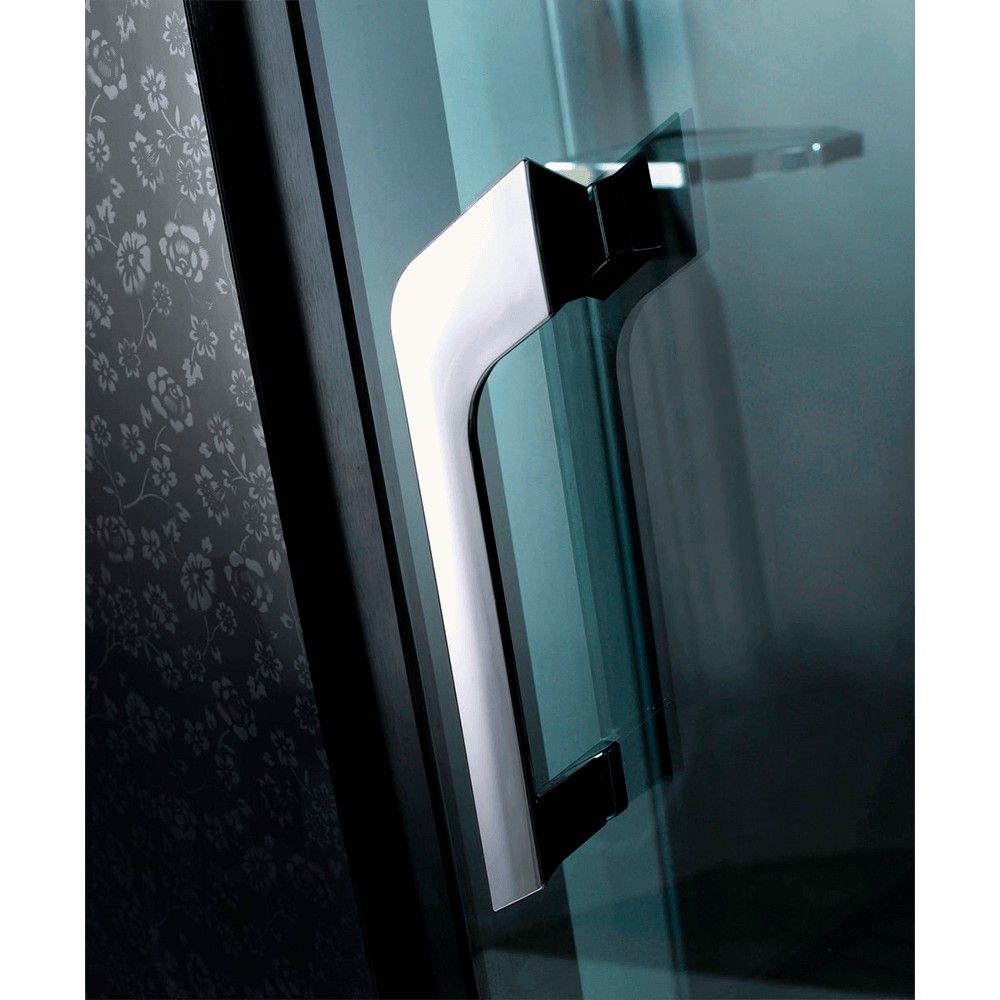 Душевая кабина 100х100см с паром, ORANS SR-89101RS BLACK