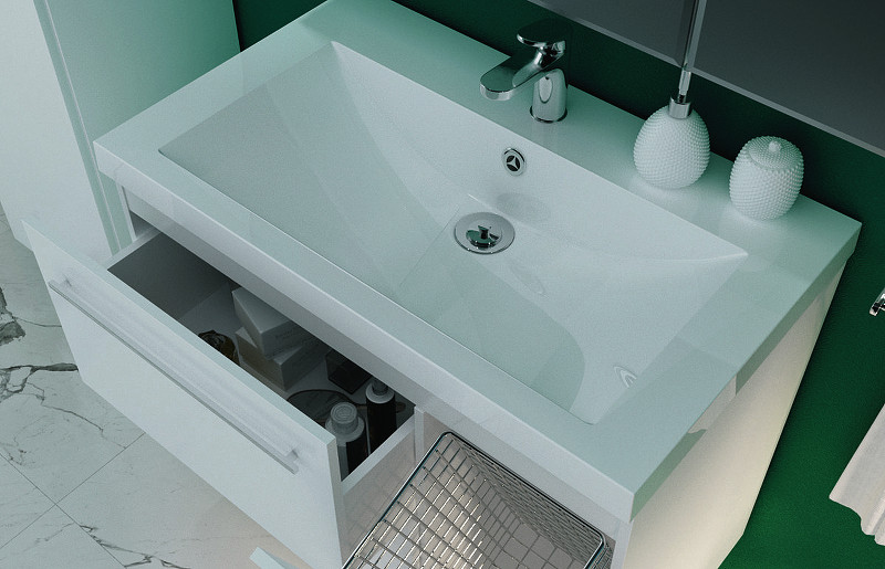 Раковина на столешницу белая 90x48x13.5см 1Marka Ц0000004833
