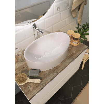 Раковина на столешницу белая 53x35x14.5см Marka One У98808
