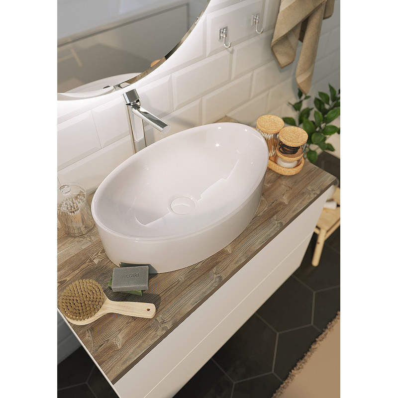 Раковина на столешницу белая 53x35x14.5см Marka One У98808