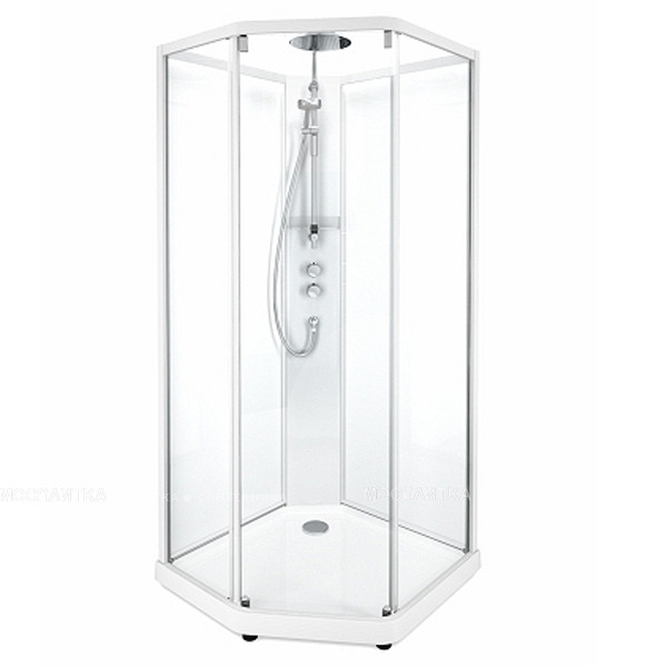 Душевая кабина IDO Showerama 10-5 Comfort 90x90 профиль серебристый, стекло прозрачное 131.401.202.302