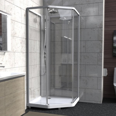 Душевая кабина IDO Showerama 10-5 Comfort 90x90 профиль серебристый, стекло прозрачное 131.401.202.302