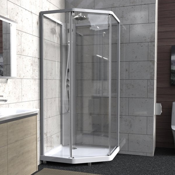 Душевая кабина IDO Showerama 10-5 Comfort 90x90 профиль серебристый, стекло прозрачное 131.401.202.302