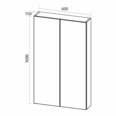 Шкафчик в ванную подвесной графит 60x100см 1Marka У92551