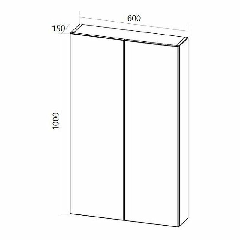 Шкафчик в ванную подвесной графит 60x100см 1Marka У92551