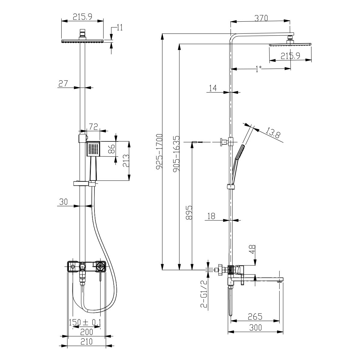 Душевая система хром Lemark Tropic LM7004CS