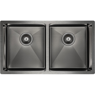 Мойка из нержавеющей стали 78х44х20см вороненая сталь Paulmark PM237844-GM