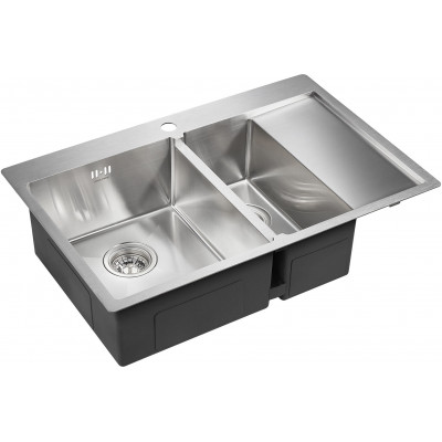 Мойка из нержавеющей стали 78х51х20см сталь Paulmark PM227851-BSL