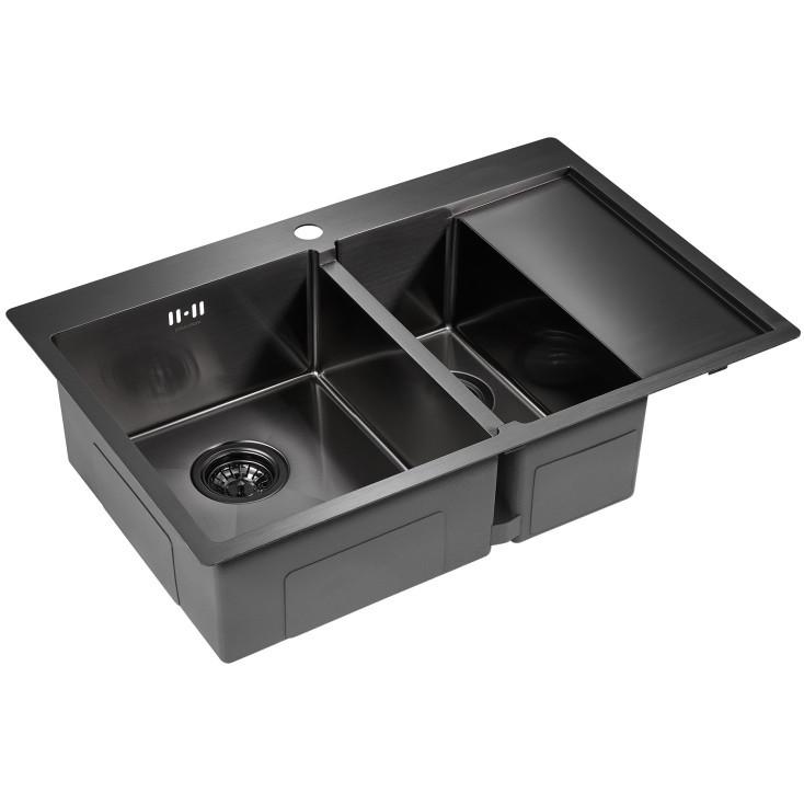 Мойка из нержавеющей стали 78х51х20см вороненая сталь Paulmark PM227851-GML