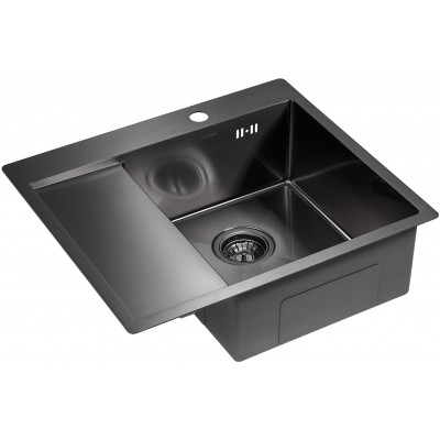 Мойка из нержавеющей стали 59х51х20см вороненая сталь Paulmark PM225951-GMR