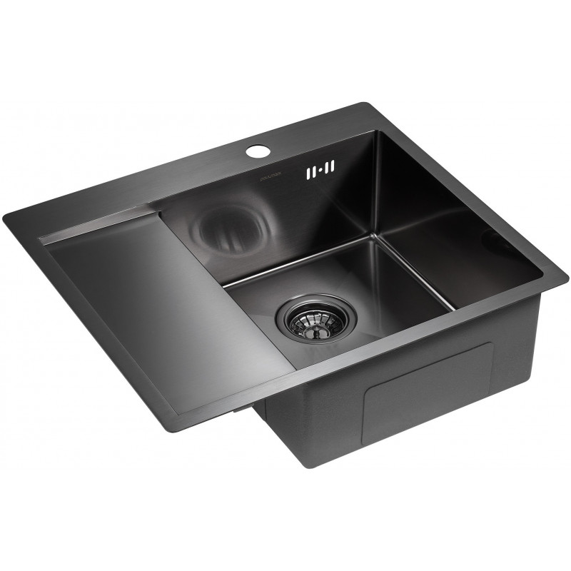 Мойка из нержавеющей стали 59х51х20см вороненая сталь Paulmark PM225951-GMR