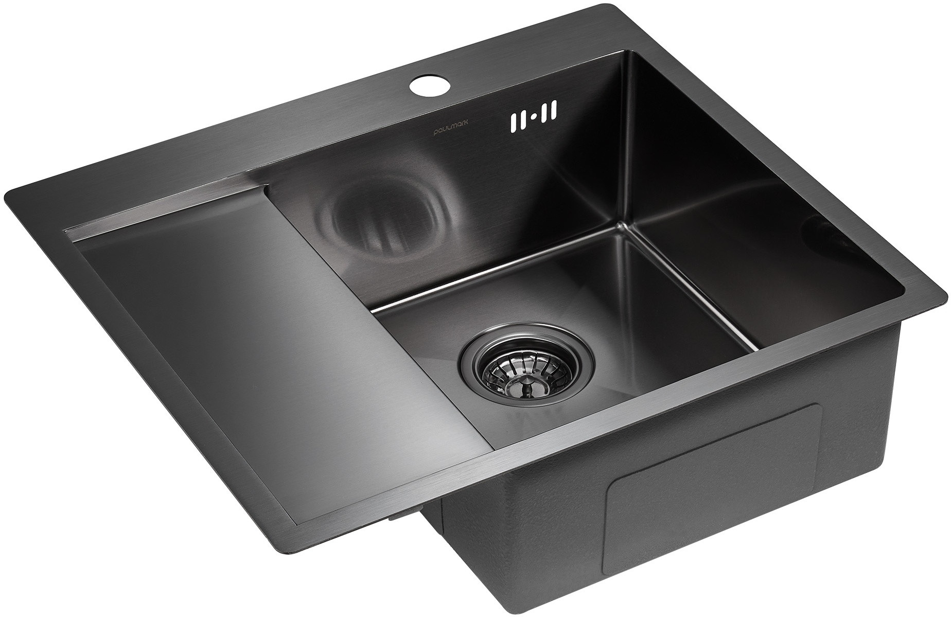 Мойка из нержавеющей стали 59х51х20см вороненая сталь Paulmark PM225951-GMR