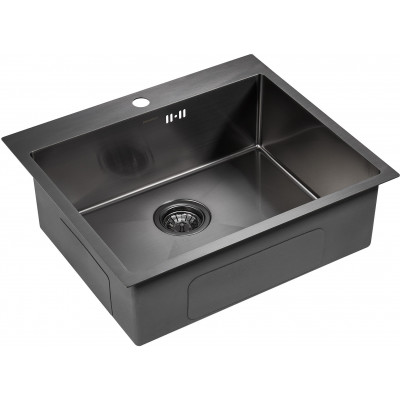 Мойка из нержавеющей стали 51х59х20см вороненая сталь Paulmark PM215951-GM