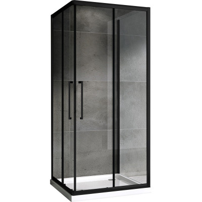 Душевой уголок 100х100х195см черный Abber AG02100BH-S100B