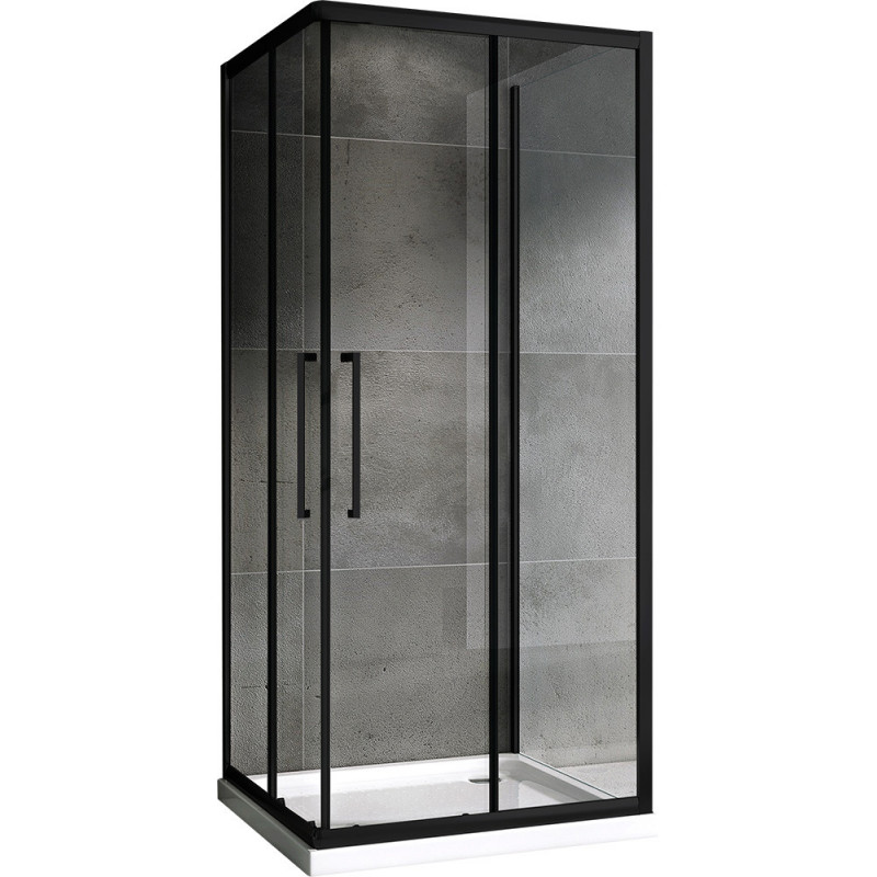 Душевой уголок 100х100х195см черный Abber AG02100BH-S100B