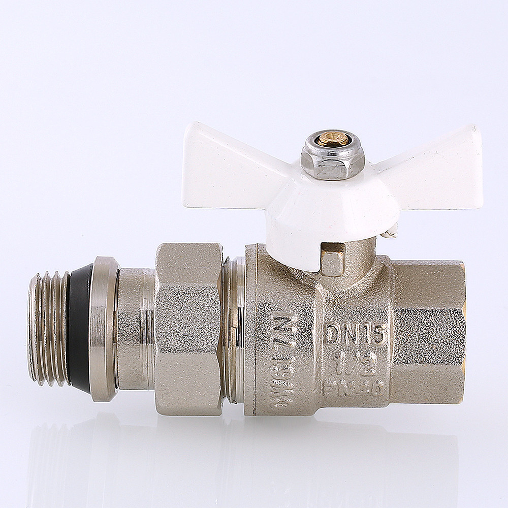Кран шаровой Valtec BASE "Американка" с доп. уплотнением Ду 20 VT.227.NRW.05