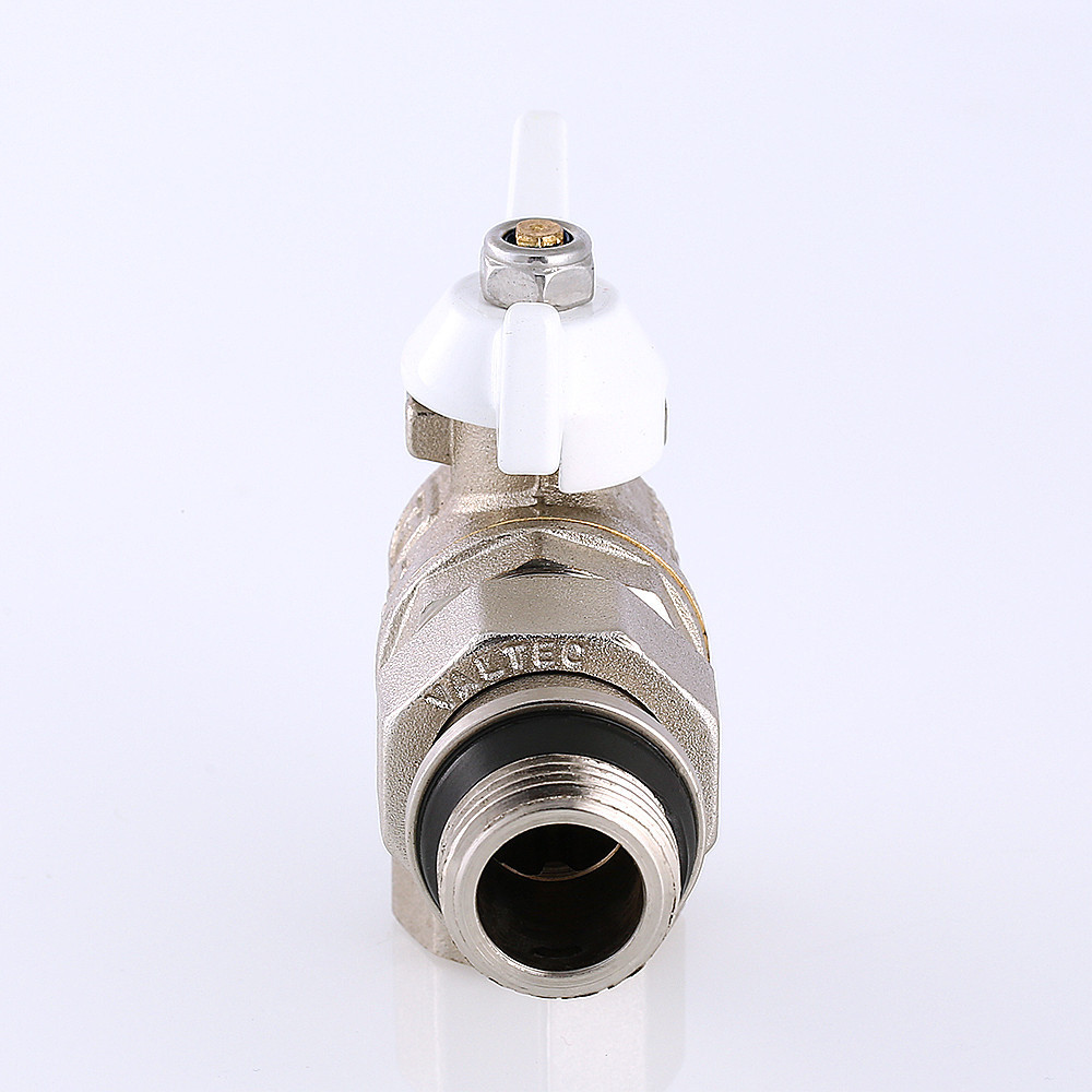 Кран шаровой Valtec BASE "Американка" угловой Ду 15 "бабочка" VT.228.NW.04