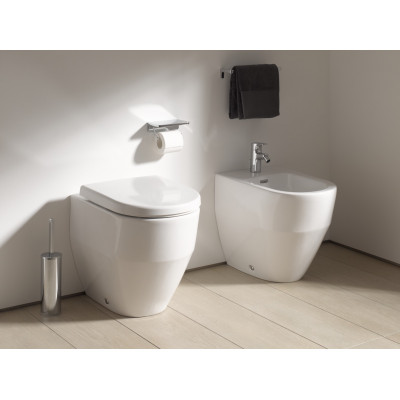 Напольный унитаз Laufen Pro, безободковый, с глубоким смыванием, выпуск Vario, приставной, белый