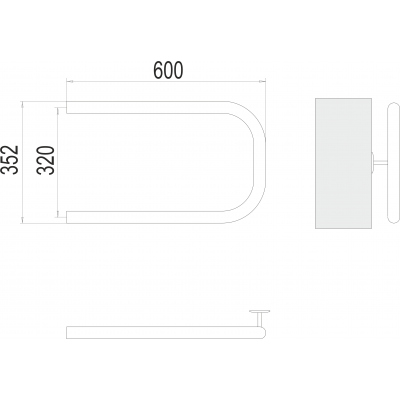 Полотенцесушитель водяной П-образный 320х600 Terminus