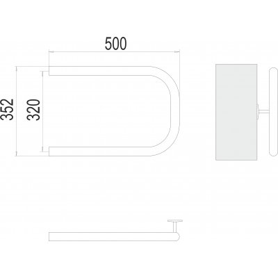 Полотенцесушитель водяной П-образный 320х500 Terminus