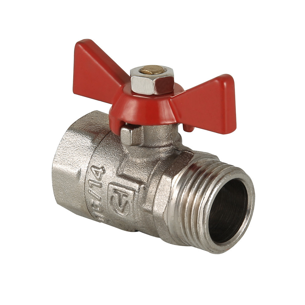 Кран шаровой VALTEC COMPACT Ду20 г.ш. ручка бабочка VT.093.N.05