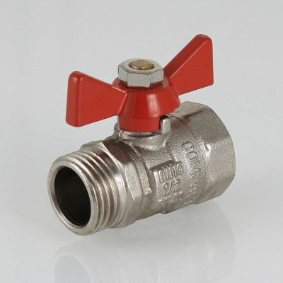 Кран шаровой VALTEC COMPACT Ду20 г.ш. ручка бабочка VT.093.N.05