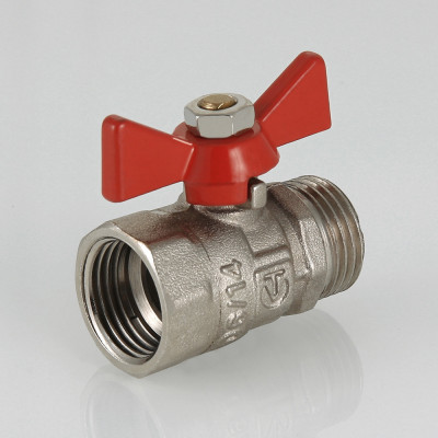 Кран шаровой VALTEC COMPACT Ду20 г.ш. ручка бабочка VT.093.N.05