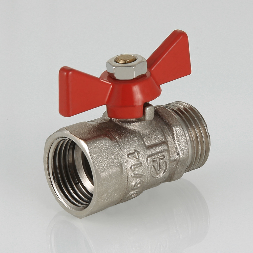Кран шаровой VALTEC COMPACT Ду20 г.ш. ручка бабочка VT.093.N.05