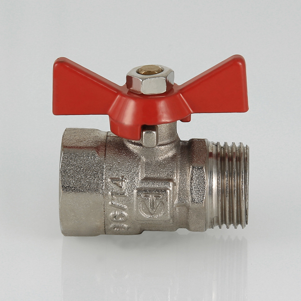 Кран шаровой VALTEC COMPACT Ду20 г.ш. ручка бабочка VT.093.N.05