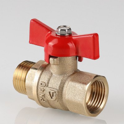 Кран шаровой VALTEC СТАНДАРТ PN40 Ду15 г.ш. ручка бабочка VT.123.GN.04