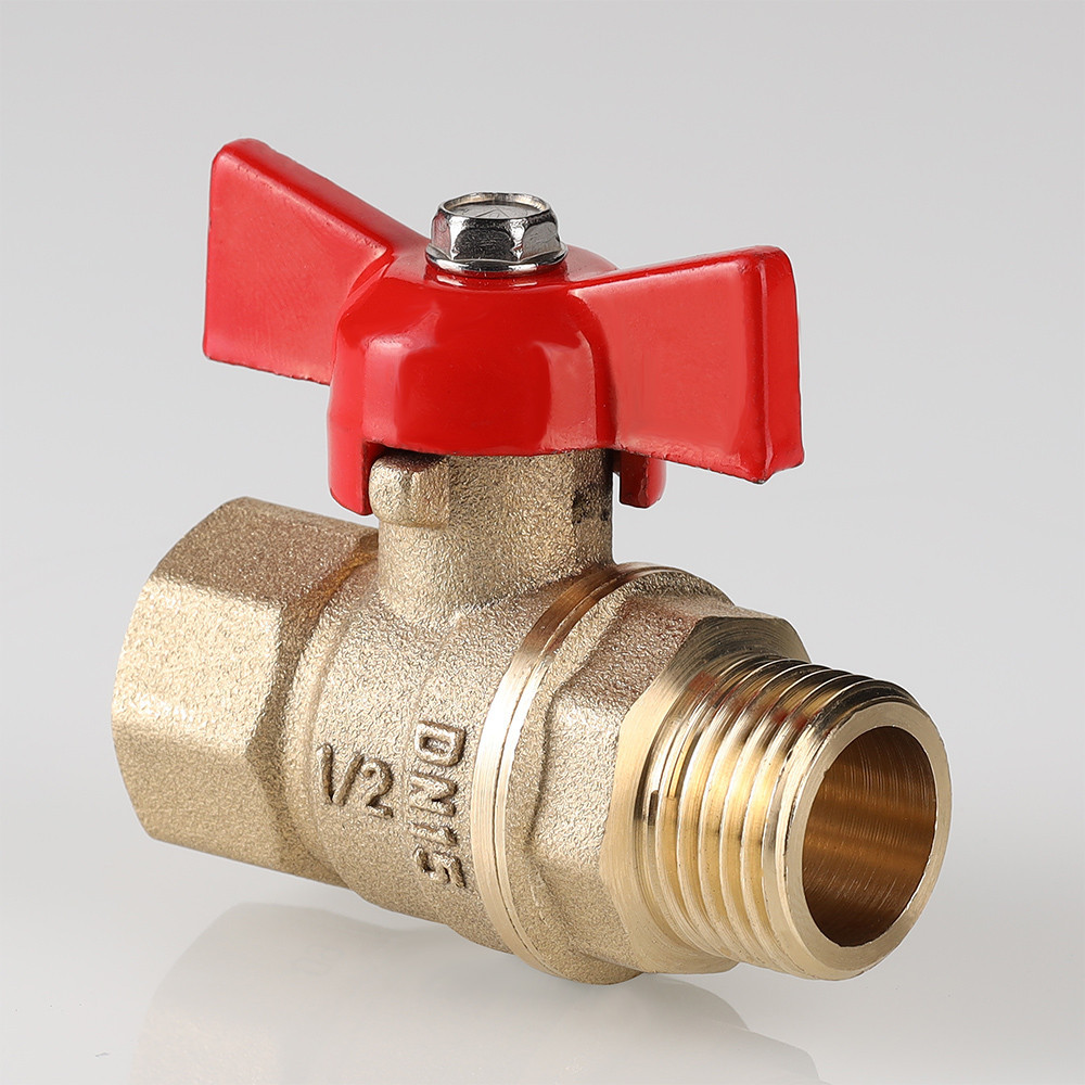 Кран шаровой VALTEC СТАНДАРТ PN40 Ду15 г.ш. ручка бабочка VT.123.GN.04