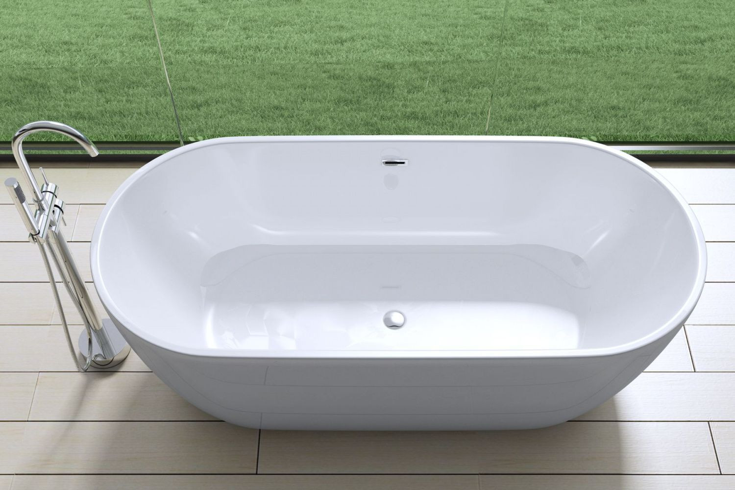 Акриловая ванна 150x75x59см Art&Max AM-518-1500-750