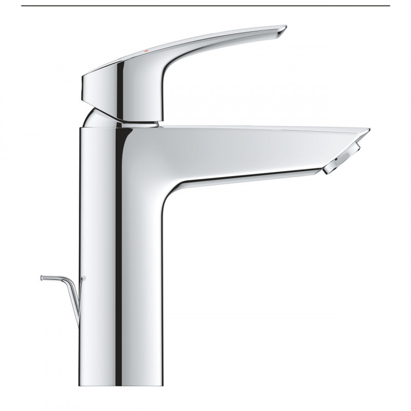 Смеситель однорычажный для раковины Grohe Eurosmart M-Size, с донным клапаном, хром, 23322003