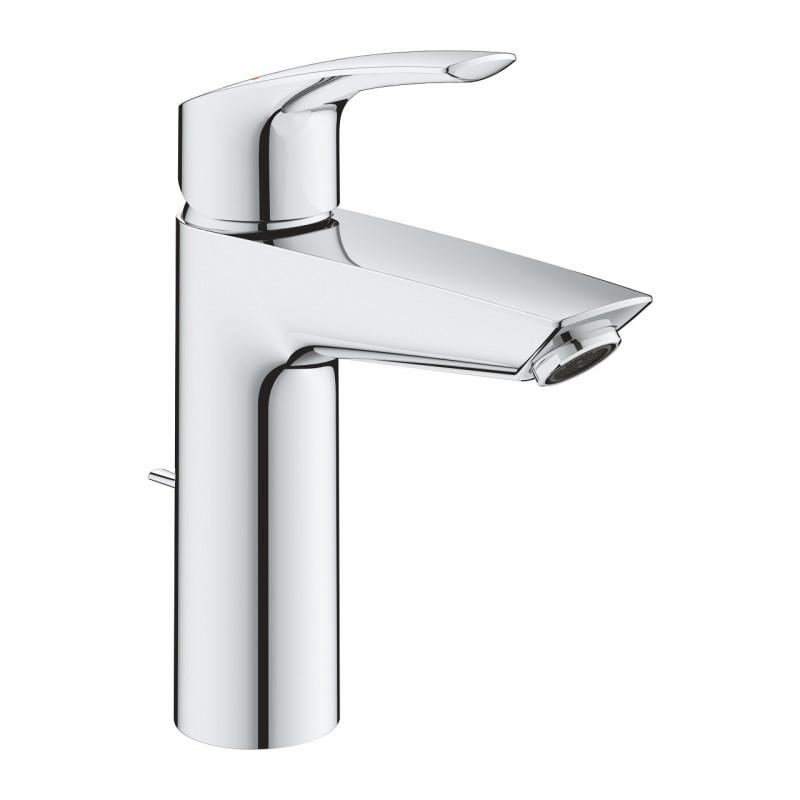 Смеситель однорычажный для раковины Grohe Eurosmart M-Size, с донным клапаном, хром, 23322003