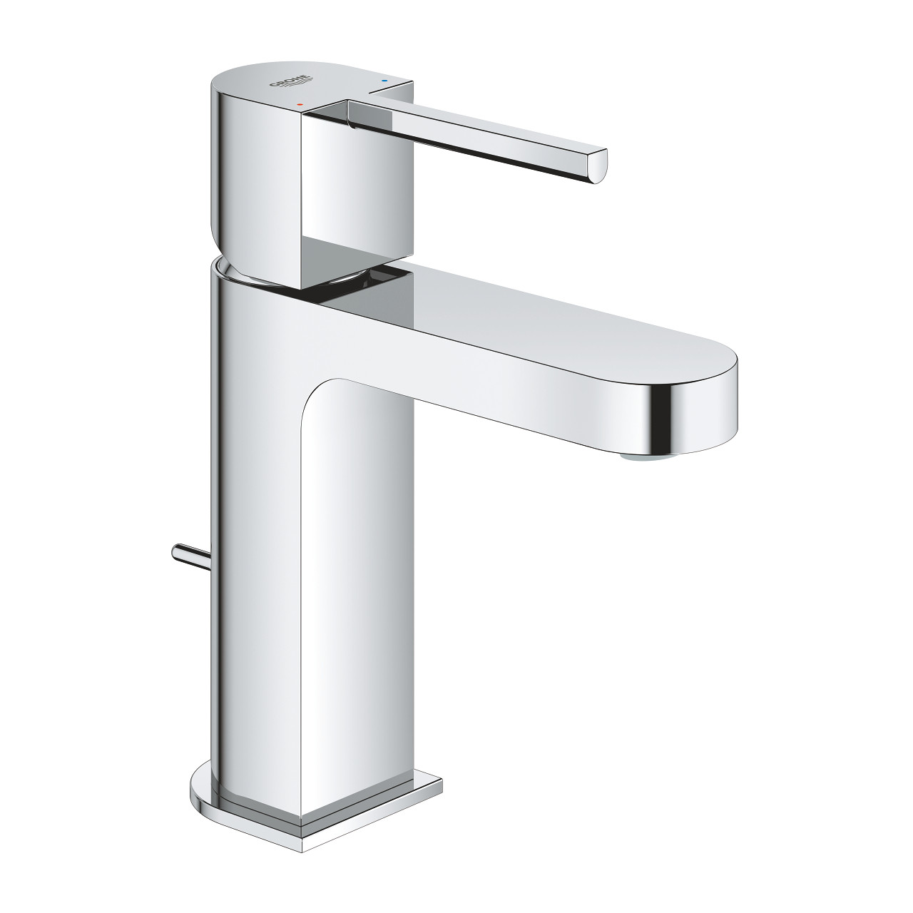 Смеситель для раковины однорычажный Grohe Plus, донный клапан, хром, 32612003