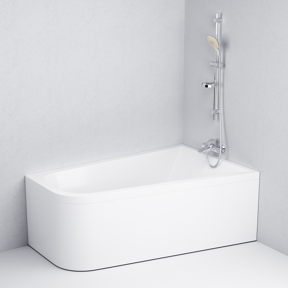 Акриловая ванна правая белая 160х100х45см Am.pm Spirit W72A-160R100W-A2