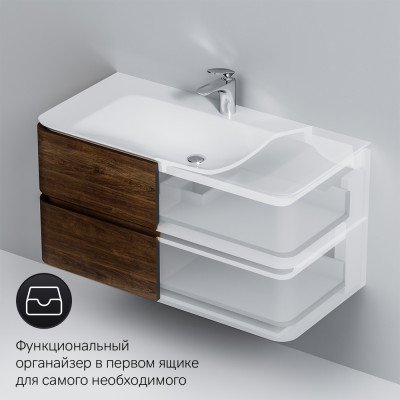 База под раковину орех 100см Am.pm Sensation M30FHX1002NF
