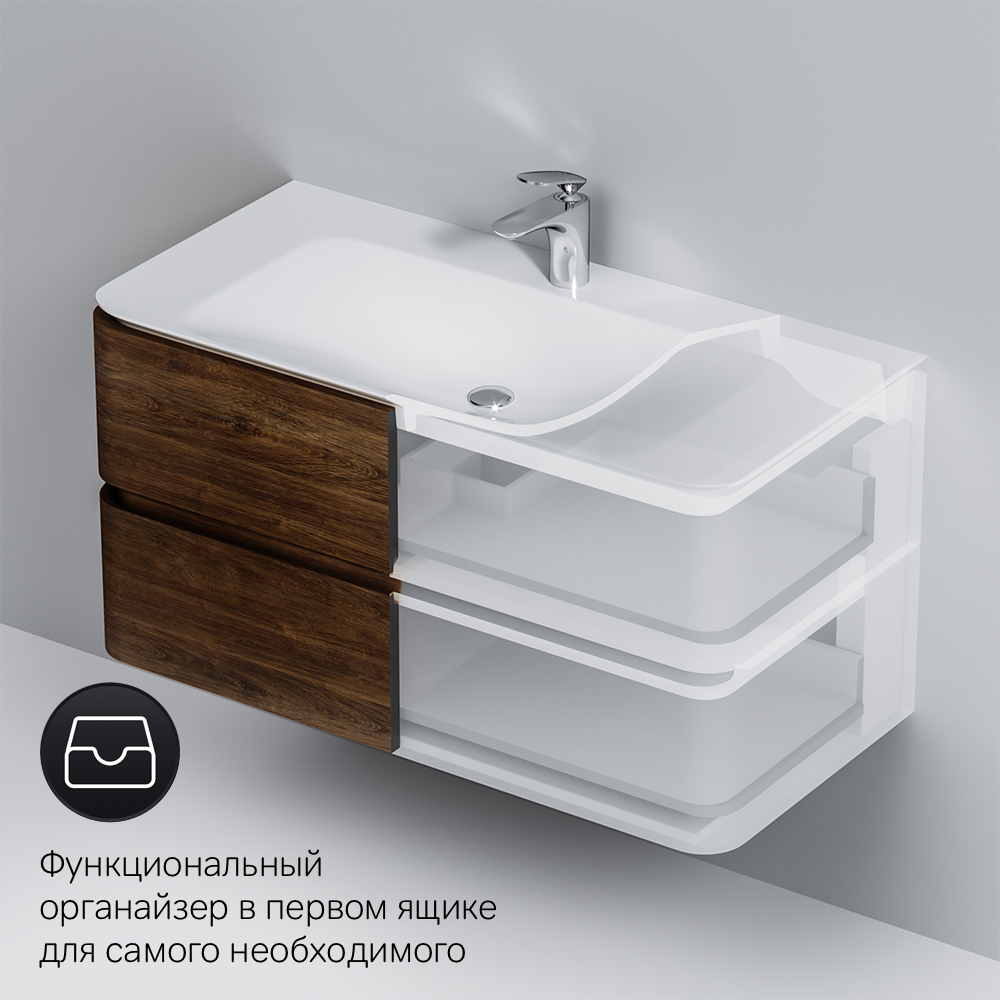 База под раковину орех 100см Am.pm Sensation M30FHX1002NF