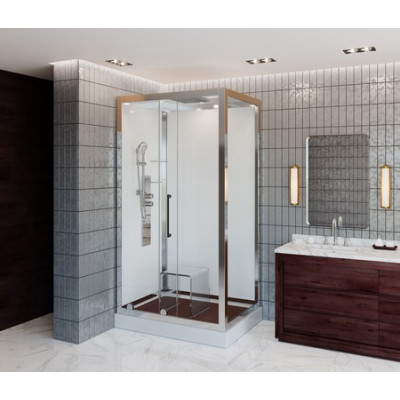 Душевая кабина 120x90x220 DTO Z120KERAVA, прозрачное стекло, профиль хром