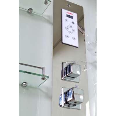 Душевая кабина 120x90x220 DTO Z120KERAVAEL, с электрикой, прозрачное стекло, профиль хром 