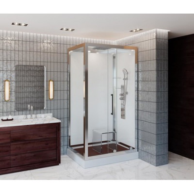 Душевая кабина 120x90x220 DTO Z120KERAVAEL, с электрикой, прозрачное стекло, профиль хром 