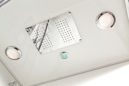 Душевая кабина 120x90x220 DTO Z120KERAVASTEAM, с электрикой и паром, прозрачное стекло, профиль хром 