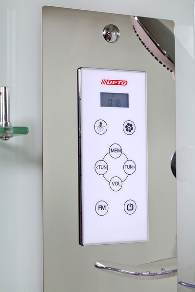 Душевая кабина 120x90x220 DTO Z120KERAVASTEAM, с электрикой и паром, прозрачное стекло, профиль хром 